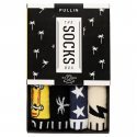 PULL IN Lot de 4 paires de Chaussettes Mixte Coton PACK39 Jaune Noir