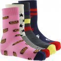 PULL IN Lot de 4 paires de Chaussettes Mixte Coton PACK40 Rose Marine