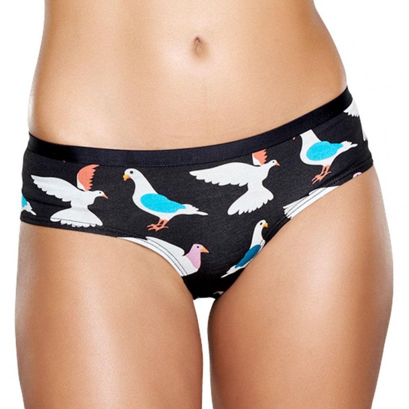 Shorty Femme PIGEON Noir et Blanc