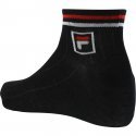 FILA Lot de 2 paires de Socquettes Mixte Coton CHE Noir