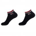 FILA Lot de 2 paires de Socquettes Mixte Coton CHE Noir