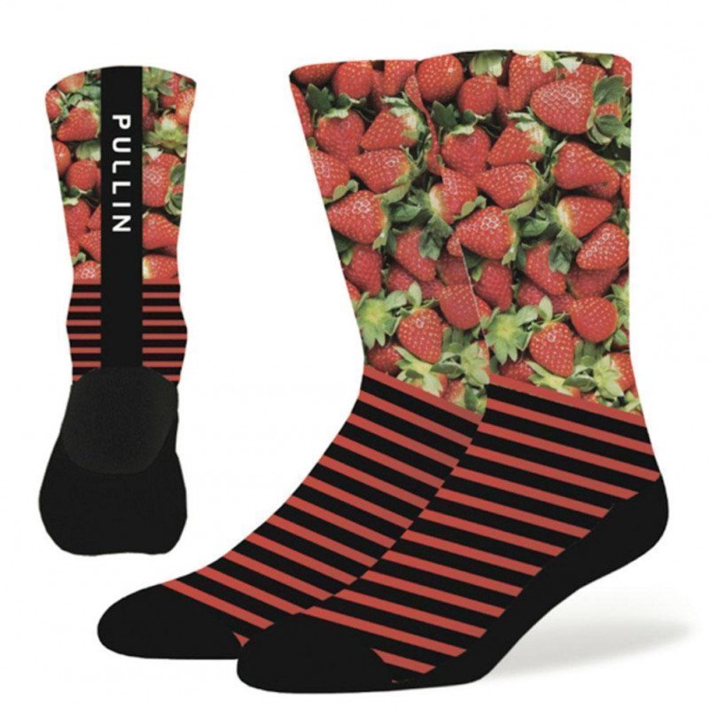 Chaussettes Mixte FRAISESTRIPE Rouge et Noir