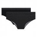 LOT DE 2 Boxer Sous-vêtements Femme BODYMOUV Noir et Blanc