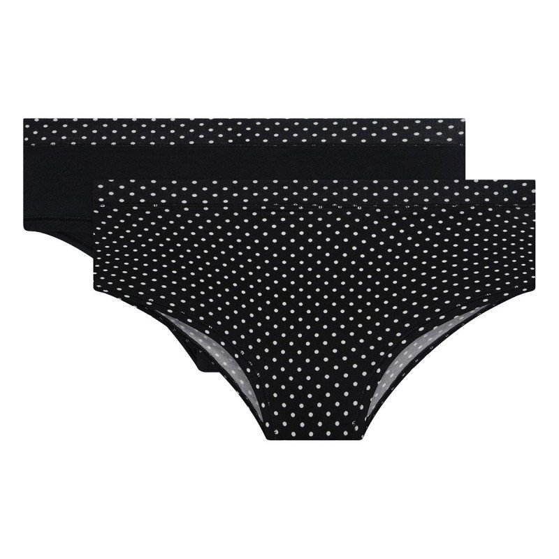 LOT DE 2 Boxer Sous-vêtements Femme BODYMOUV Noir et Blanc