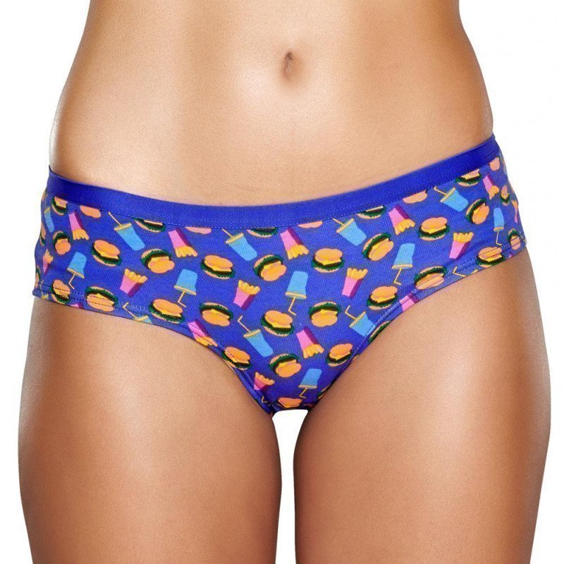 Shorty Femme HAMBURGER Violet et Orange