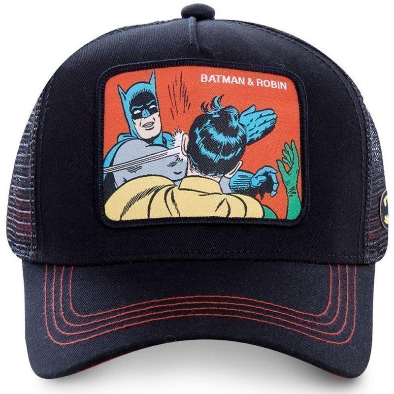 DC COMICS Casquette Homme Microcoton MEM2 Noir Rouge CAPSLAB