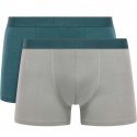 DIM Lot de 2 Boxers Homme Coton SOFTPOWER Gris métal Vert pacific