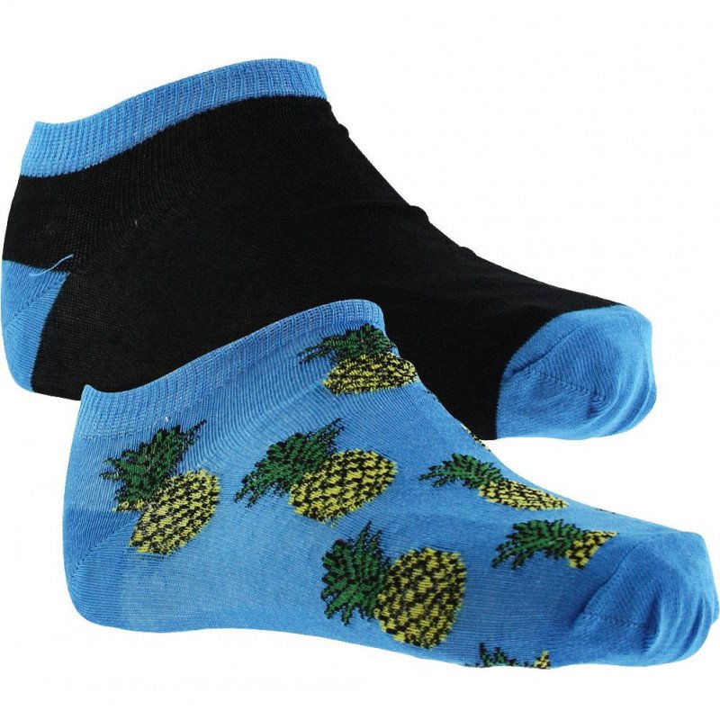 LOT DE 2 Socquettes Chaussettes Homme TCX2ASS1 Bleu et Noir