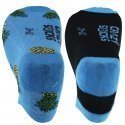 CRAZYSOCKS Lot de 2 paires de Socquettes Homme Coton Bio ANANAS Bleu Noir