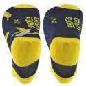 CRAZYSOCKS Lot de 2 paires de Socquettes Homme Coton Bio BANANE Marine Jaune