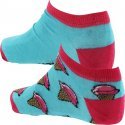 CRAZYSOCKS Lot de 2 paires de Socquettes Femme Coton Bio GLACES Bleu Rose