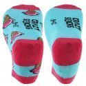 CRAZYSOCKS Lot de 2 paires de Socquettes Femme Coton Bio GLACES Bleu Rose