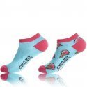 LOT DE 2 Socquettes Chaussettes Femme TCX2ASS2 Bleu et Rose