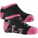 LOT DE 2 Socquettes Chaussettes Femme TCX2ASS2 Noir et Rose