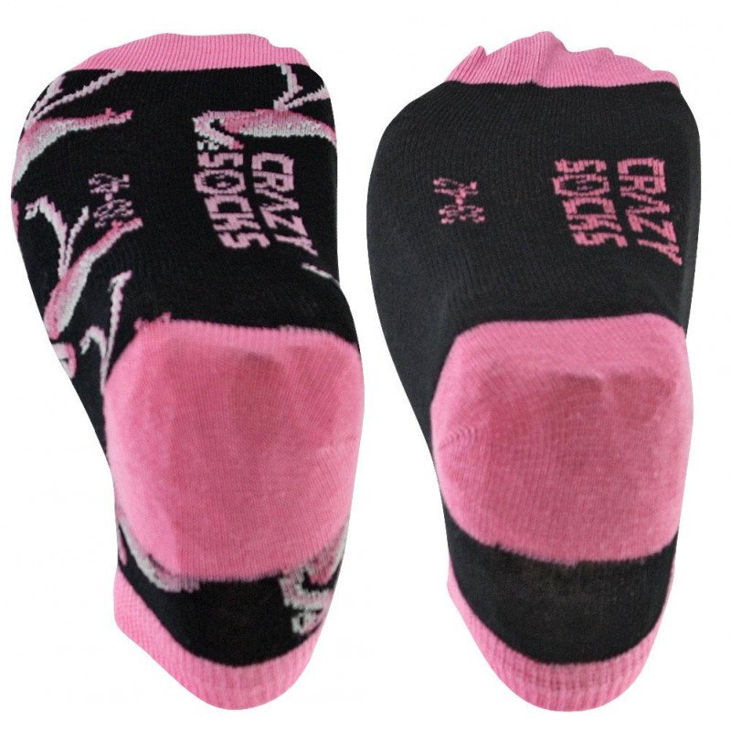 LOT DE 2 Socquettes Chaussettes Femme TCX2ASS2 Noir et Rose