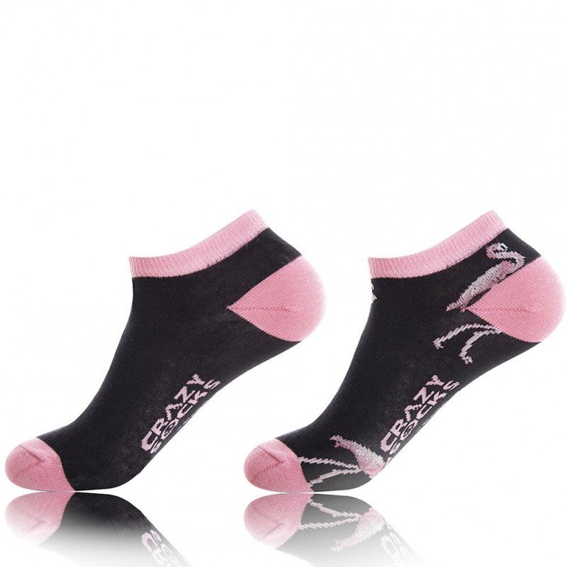 LOT DE 2 Socquettes Chaussettes Femme TCX2ASS2 Noir et Rose