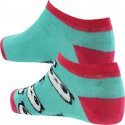 CRAZYSOCKS Lot de 2 paires de Socquettes Femme Coton Bio PANDA Vert Rose