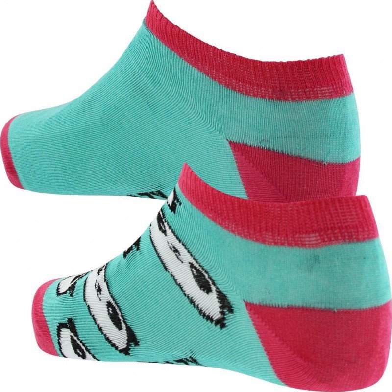 LOT DE 2 Socquettes Chaussettes Femme TCX2ASS2 Vert et Rose
