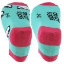 CRAZYSOCKS Lot de 2 paires de Socquettes Femme Coton Bio PANDA Vert Rose