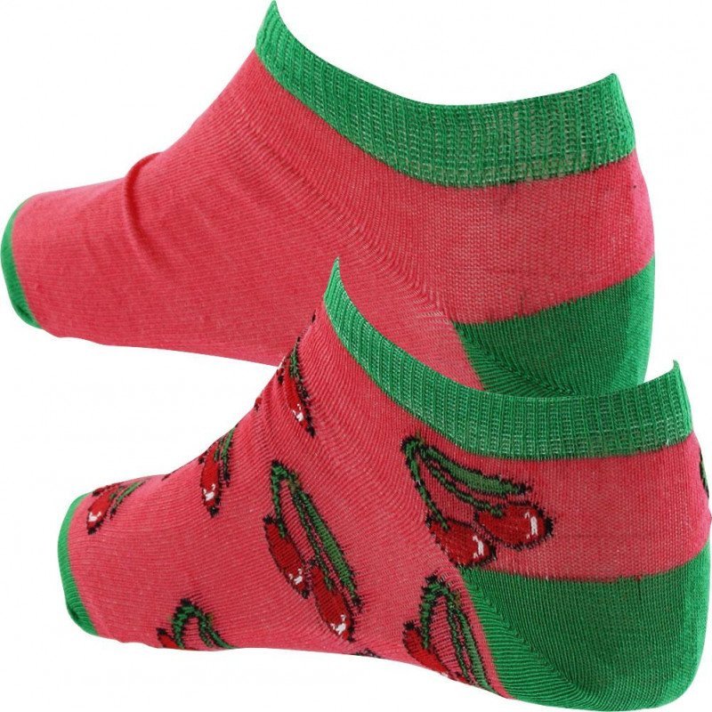 LOT DE 2 Socquettes Chaussettes Femme TCX2ASS1 Rose et Vert