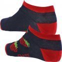 CRAZYSOCKS Lot de 2 paires de Socquettes Femme Coton Bio FRAISE Marine Rouge