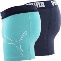 PUMA Lot de 2 Boxers Homme Coton BOLTCAT Marine Aqua