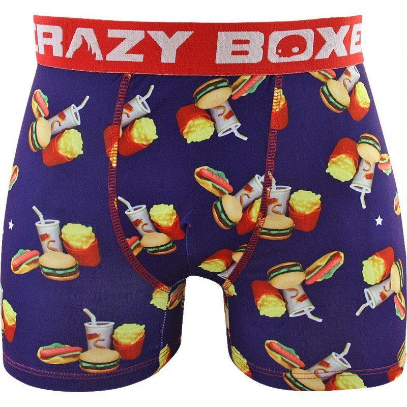 Boxer Homme BM4ASS31 Bleu et Rouge