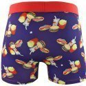 CRAZYBOXER Boxer Homme Microfibre FASTFOOD Marine Rouge