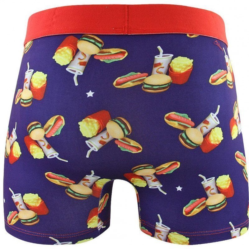 Boxer Homme BM4ASS31 Bleu et Rouge