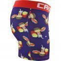 CRAZYBOXER Boxer Homme Microfibre FASTFOOD Marine Rouge