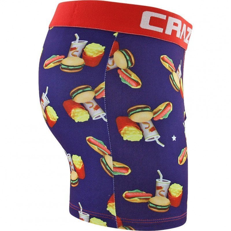 Boxer Homme BM4ASS31 Bleu et Rouge