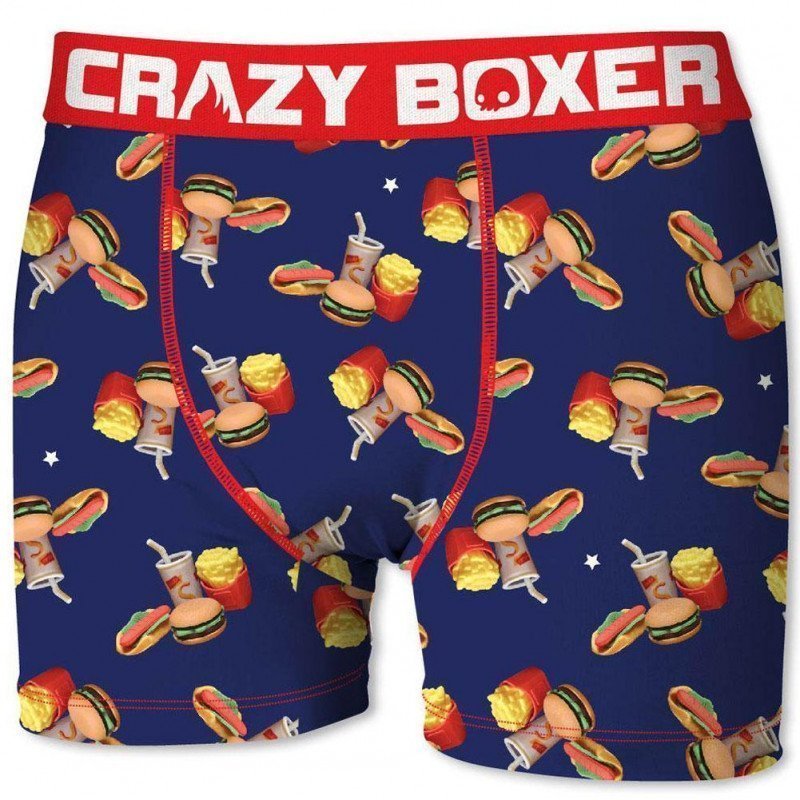 Boxer Homme BM4ASS31 Bleu et Rouge