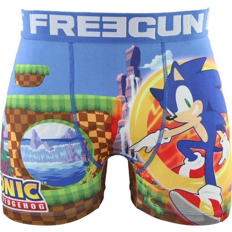 FREEGUN Boxer Homme Microfibre SON Bleu SONIC