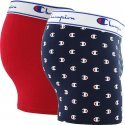 LOT DE 2 Boxer Sous-vêtements Homme MINILOGO Rouge et Marine
