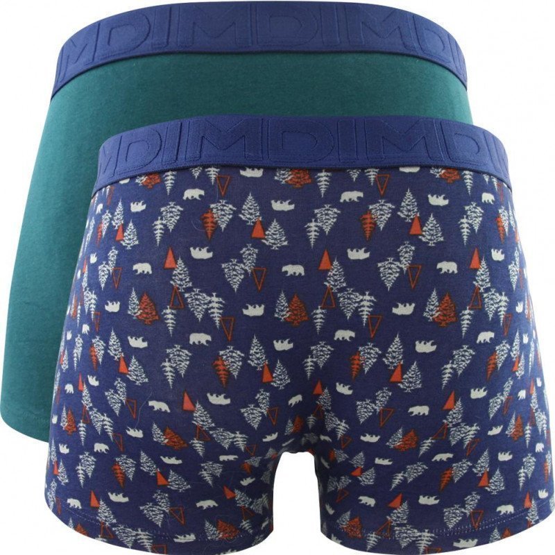 LOT DE 2 Boxer Sous-vêtements Homme MIXANDFANCY Vert et Bleu