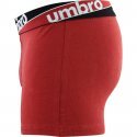 UMBRO Boxer Homme Coton BCASS5 Rouge Noir