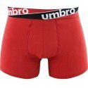 UMBRO Boxer Homme Coton BCASS5 Rouge Noir