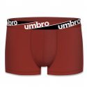 UMBRO Boxer Homme Coton BCASS5 Rouge Noir