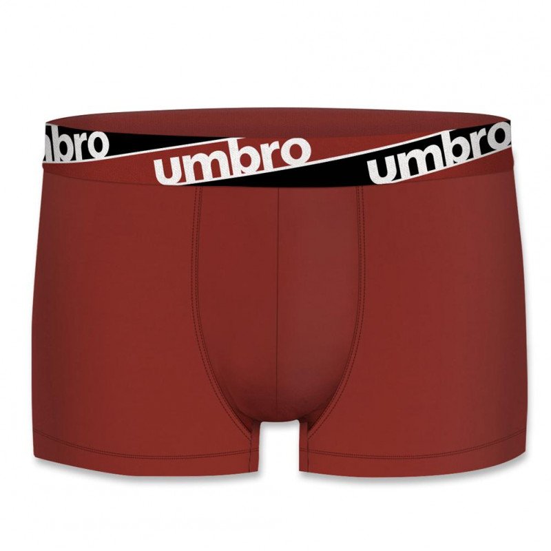 UMBRO Boxer Homme Coton BCASS5 Rouge Noir