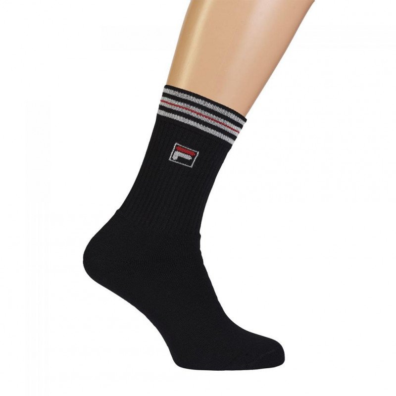 FILA Chaussettes Homme Coton VINTAGE Noir