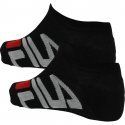 FILA Lot de 2 paires de Socquettes Mixte Coton SIMPLE Noir