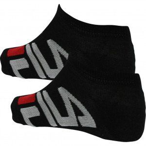 FILA Lot de 2 paires de Socquettes Mixte Coton SIMPLE Noir