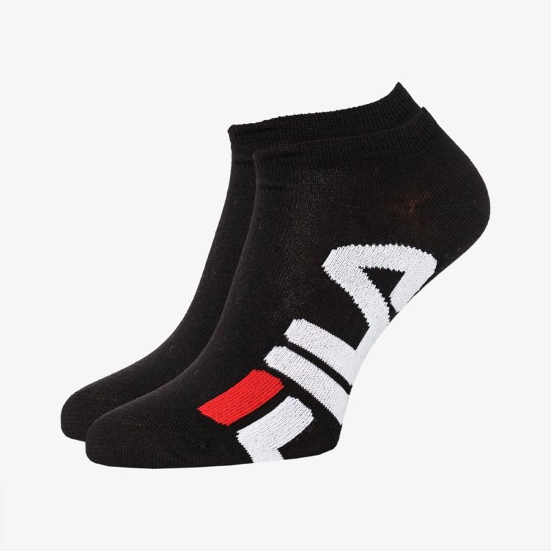 FILA Lot de 2 paires de Socquettes Mixte Coton SIMPLE Noir