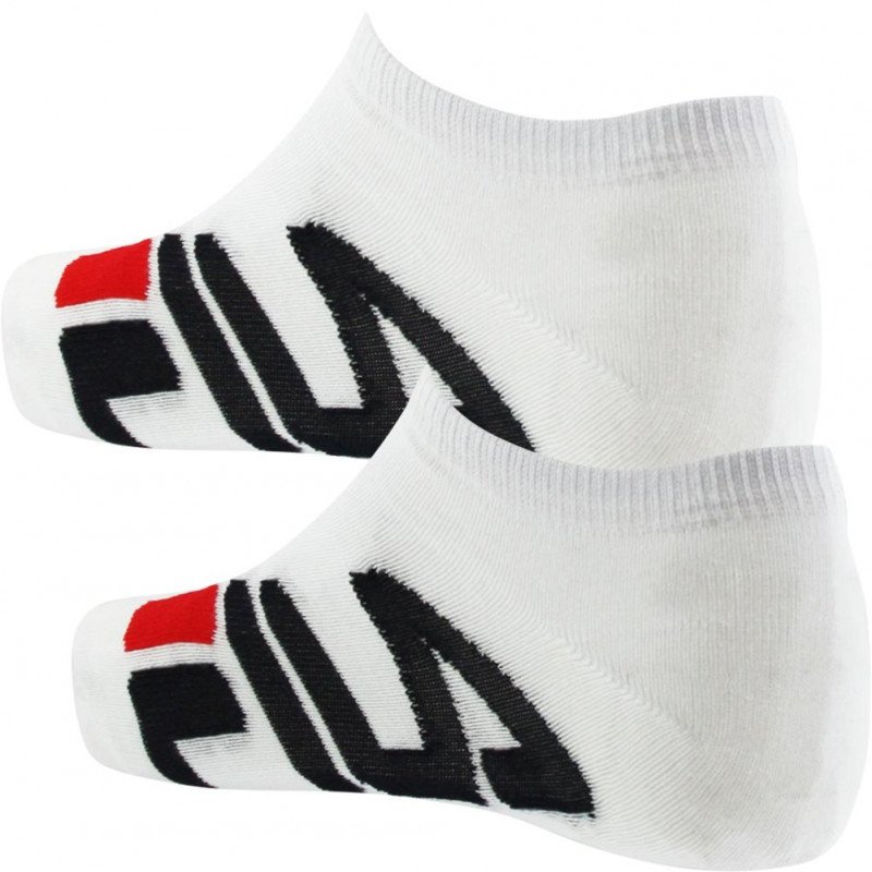 FILA Lot de 2 paires de Socquettes Mixte Coton SIMPLE Blanc