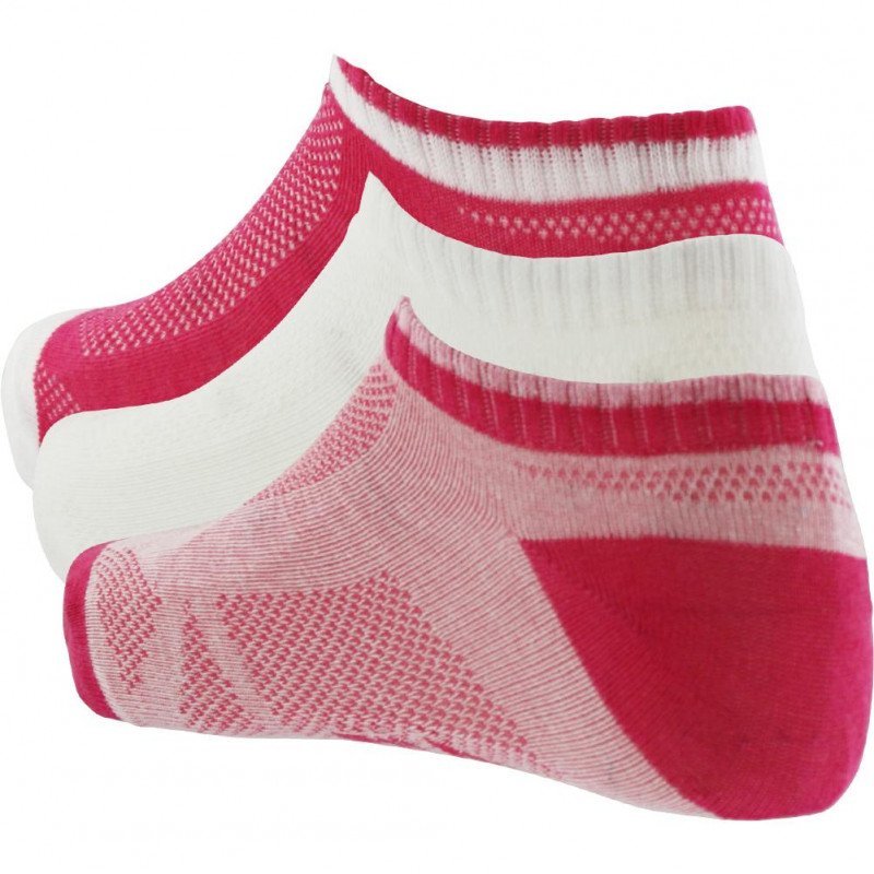 LOT DE 3 Socquettes Chaussettes Femme GIR Rose et Blanc