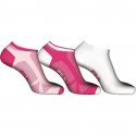 LOT DE 3 Socquettes Chaussettes Femme GIR Rose et Blanc