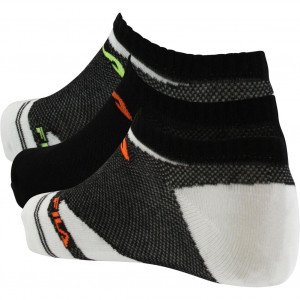 FILA 3 paires de Socquettes Mixte Coton FLUO Noir Jaune Orange