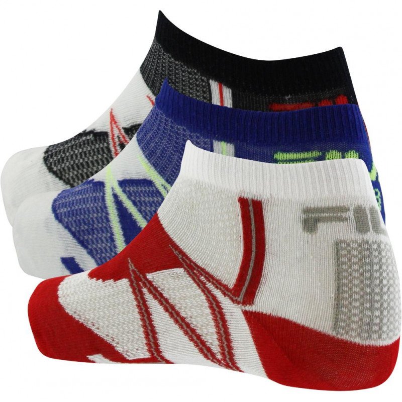 LOT DE 3 Socquettes Chaussettes Enfant SOC Rouge et Bleu