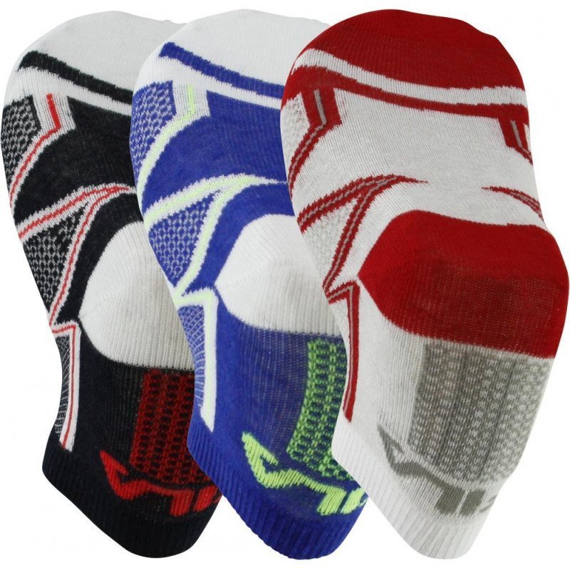 LOT DE 3 Socquettes Chaussettes Enfant SOC Rouge et Bleu