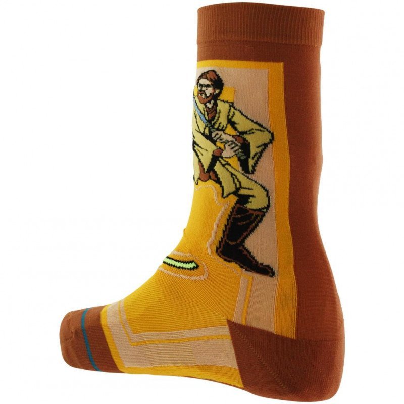 STANCE Chaussettes Homme Microcoton SWJEDI Marron Jaune STAR WARS